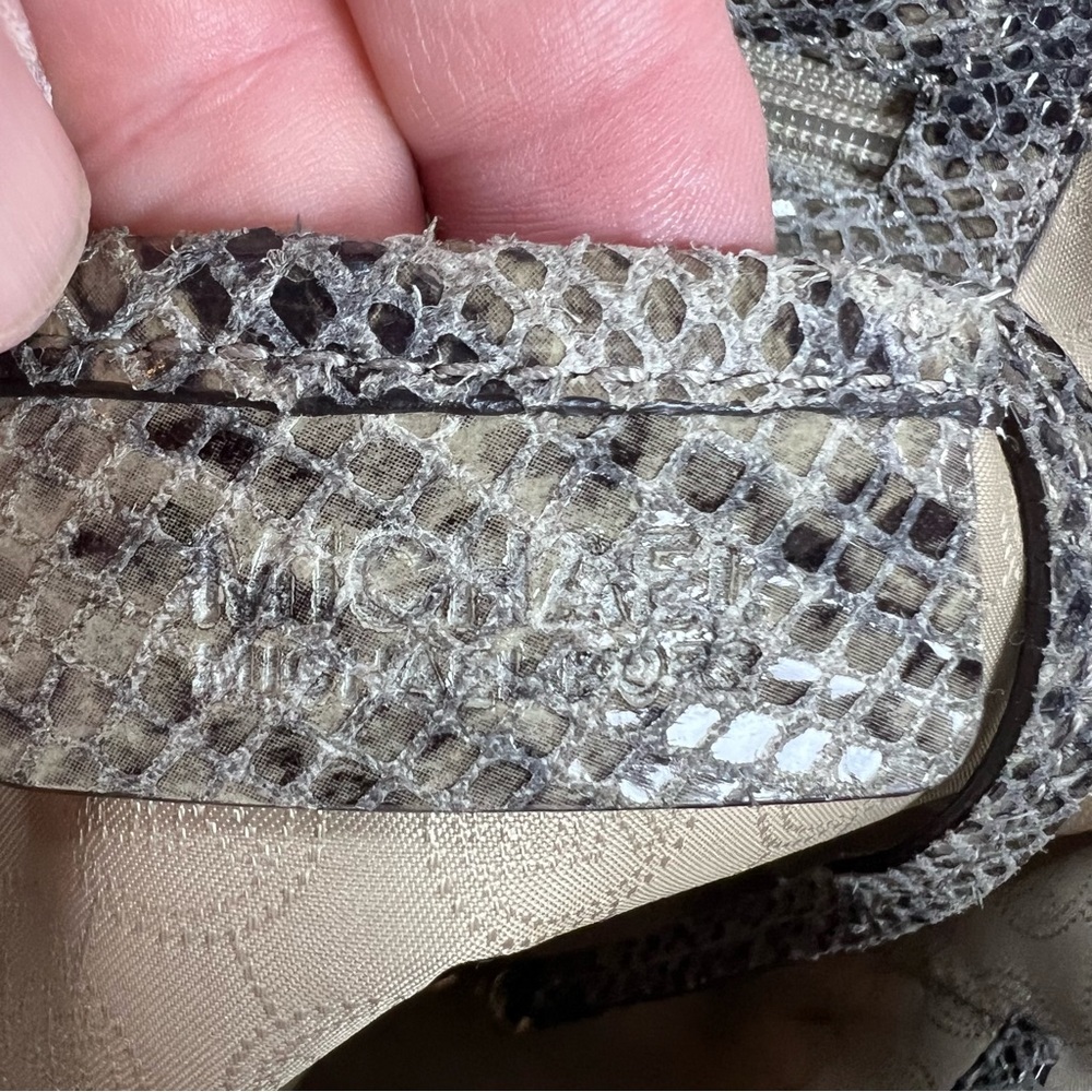 Michael Michael Kors Jet Set Python-Embossed Leat… - image 3